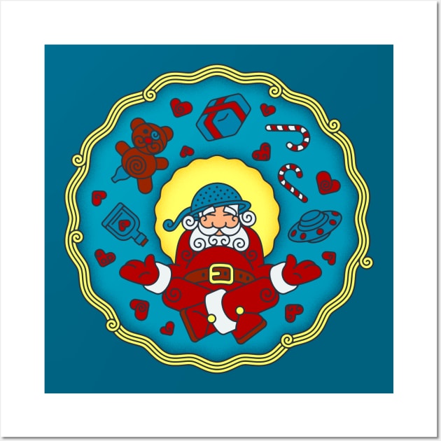 Pastafarian Santa Wall Art by Penkin Andrey